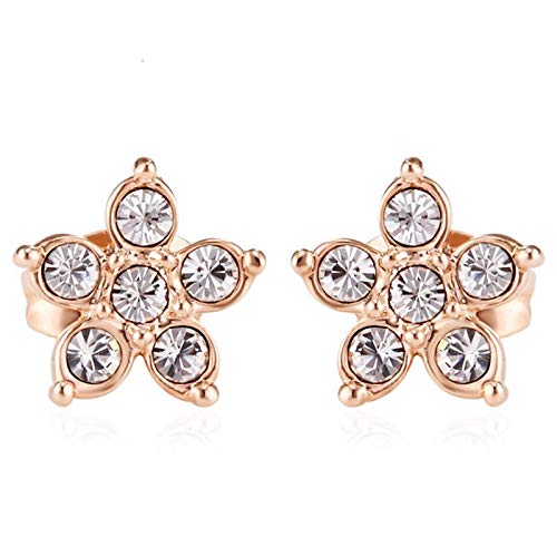 ZMC Women's Rhodium Plated Austrian Crystals Stud Earrings, White freeshipping - ZMC STORE