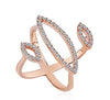 ZMC Women's Rose Gold Plated Alloy Austrian Crystals Fashion Ring - Free Size freeshipping - ZMC STORE