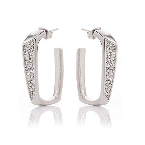 ZMC Women's Rose Gold Plated Austrian Crystals Stud Earrings, Rose Gold/White - ZMC STORE