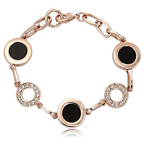 ZMC Rose Gold Plated Alloy Austrian Crystals Chain Bracelet for Women - ZMC STORE