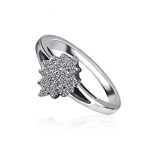 ZMC Women's Rhodium Plated Austrian Crystals Fashion Ring - L freeshipping - ZMC STORE