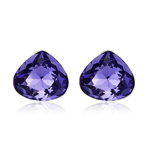 ZMC Women's Rhodium Plated Swarovski Crystals Stud Earrings, Silver/ freeshipping - ZMC STORE