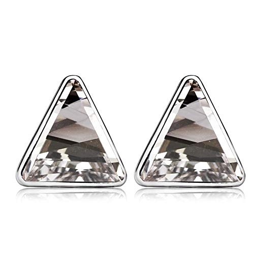 ZMC Women's Rhodium Plated Swarovski and Austrian Crystals Stud Earrings, Silver/Ocean freeshipping - ZMC STORE
