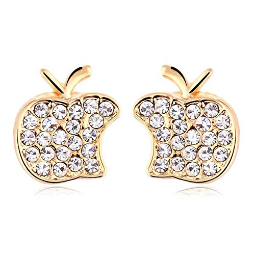 ZMC Women's Rhodium Plated Alloy Austrian Crystals Stud Earrings, Rose Gold/White freeshipping - ZMC STORE