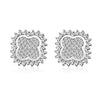 ZMC Women's Rhodium Plated Alloy Austrian Crystals Stud Earrings, Silver/White freeshipping - ZMC STORE