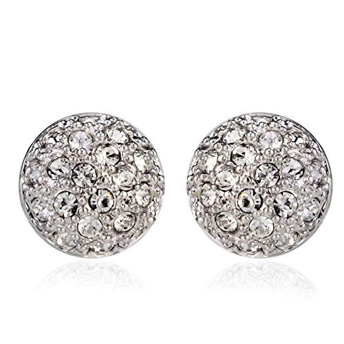 ZMC Women's Rose Gold Plated Austrian Crystals Stud Earrings, Rose Gold/White - ZMC STORE